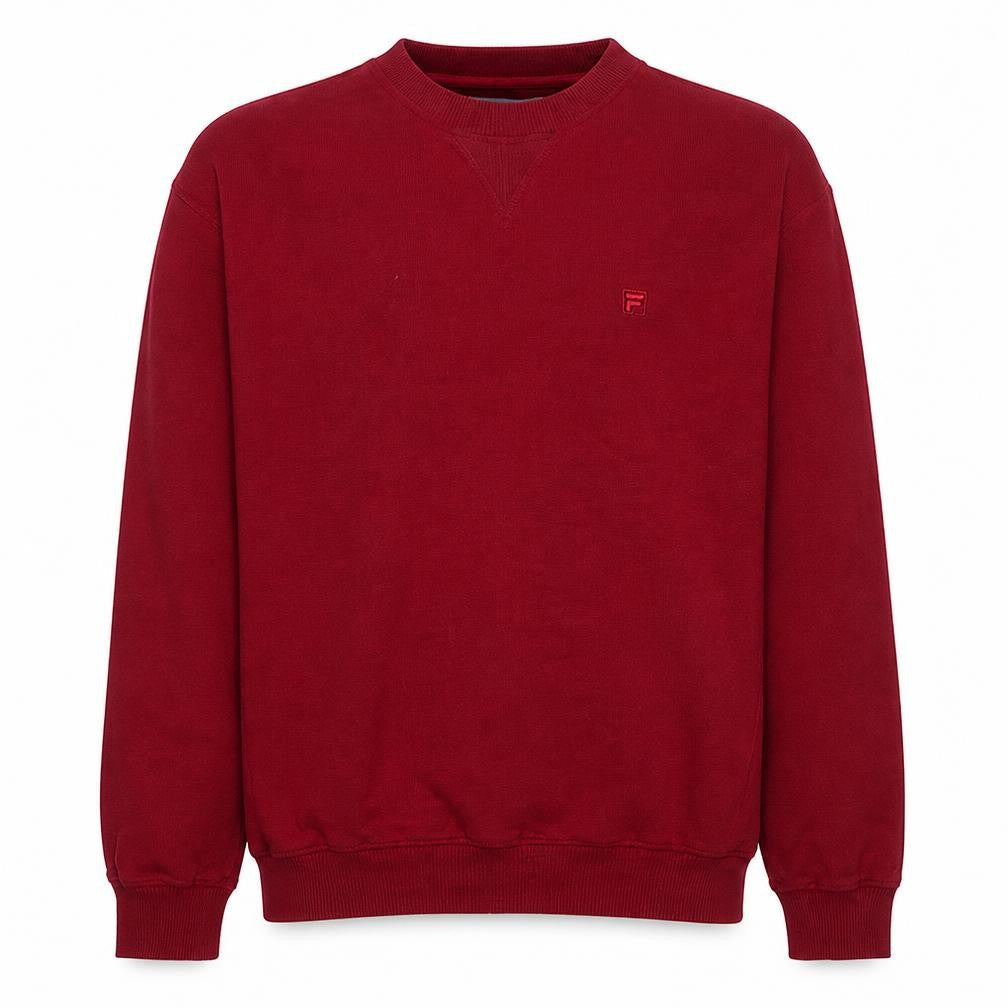 Fila Mens Red Crew Neck Sweatshirt L Classic Cotton