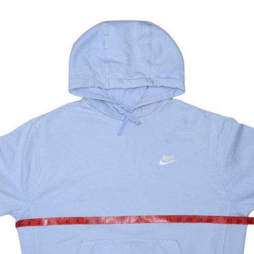 Nike Women's Light Blue Pullover Hoodie Medium Cotton Blend