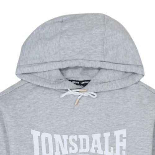 Lonsdale London Men's Grey Pullover Hoodie Size M Classic Logo Sweatshirt