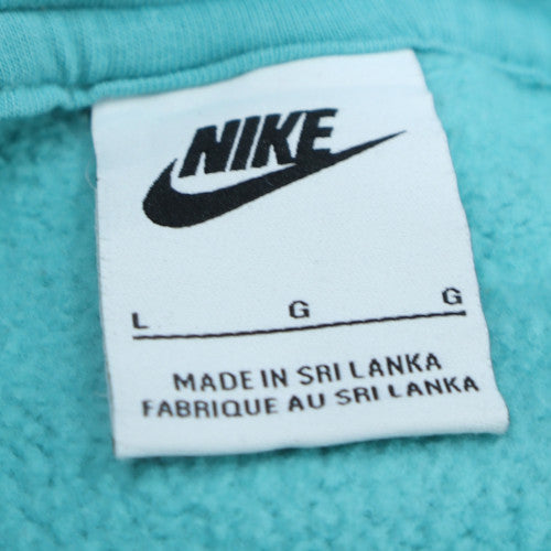 Nike Men's Blue Pullover Hoodie Size L Cotton Blend Classic Style