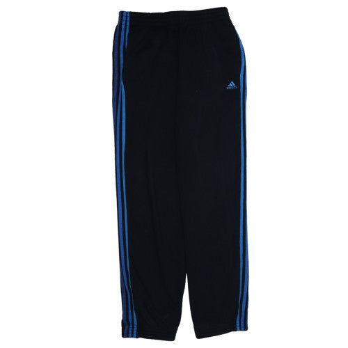 Adidas Men’s Black XL Sweatpants with Blue Stripe Detail