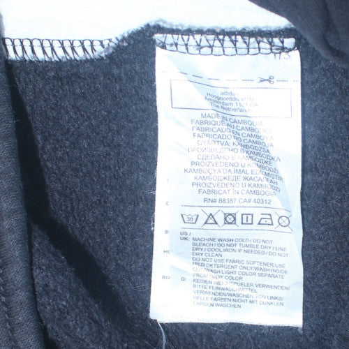 Adidas Men’s Black XL Sweatpants with Blue Stripe Detail