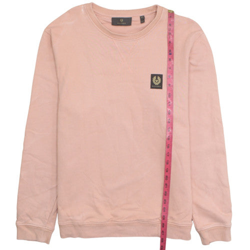Belstaff Men's Pink 2XL Crew Neck Pullover Sweatshirt