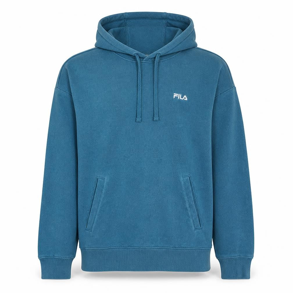 Fila Men's Blue Pullover Hoodie M Regular Fleece Sweatshirt