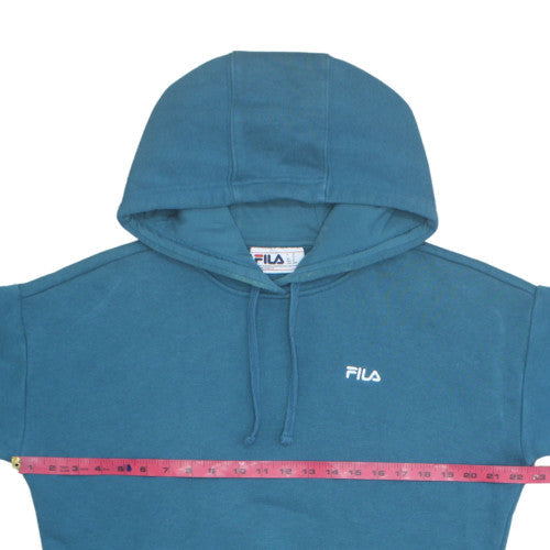 FILA Men's Blue Pullover Hoodie M Regular Fleece Sweatshirt