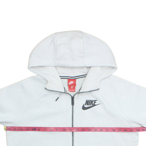 Nike Men's White Full Zip Fleece Hoodie M Regular Winter Sportswear