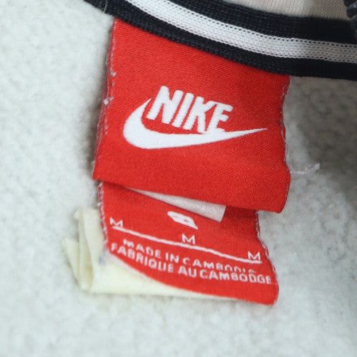 Nike Men's White Full Zip Fleece Hoodie M Regular Winter Sportswear