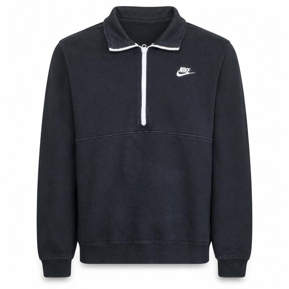 Nike Men's Black Half Zip Fleece Sweatshirt Size M