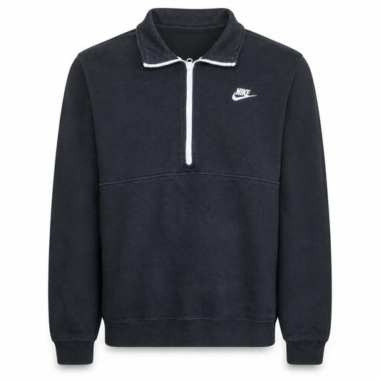 Nike Men's Black Half Zip Fleece Sweatshirt Size M