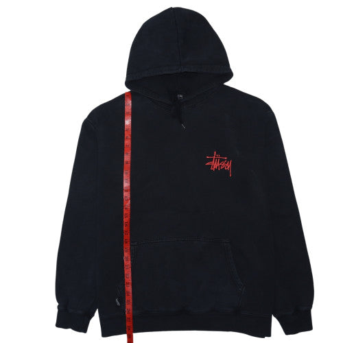 Stussy Mens Black XL Pullover Hoodie with Dragon Graphic Print