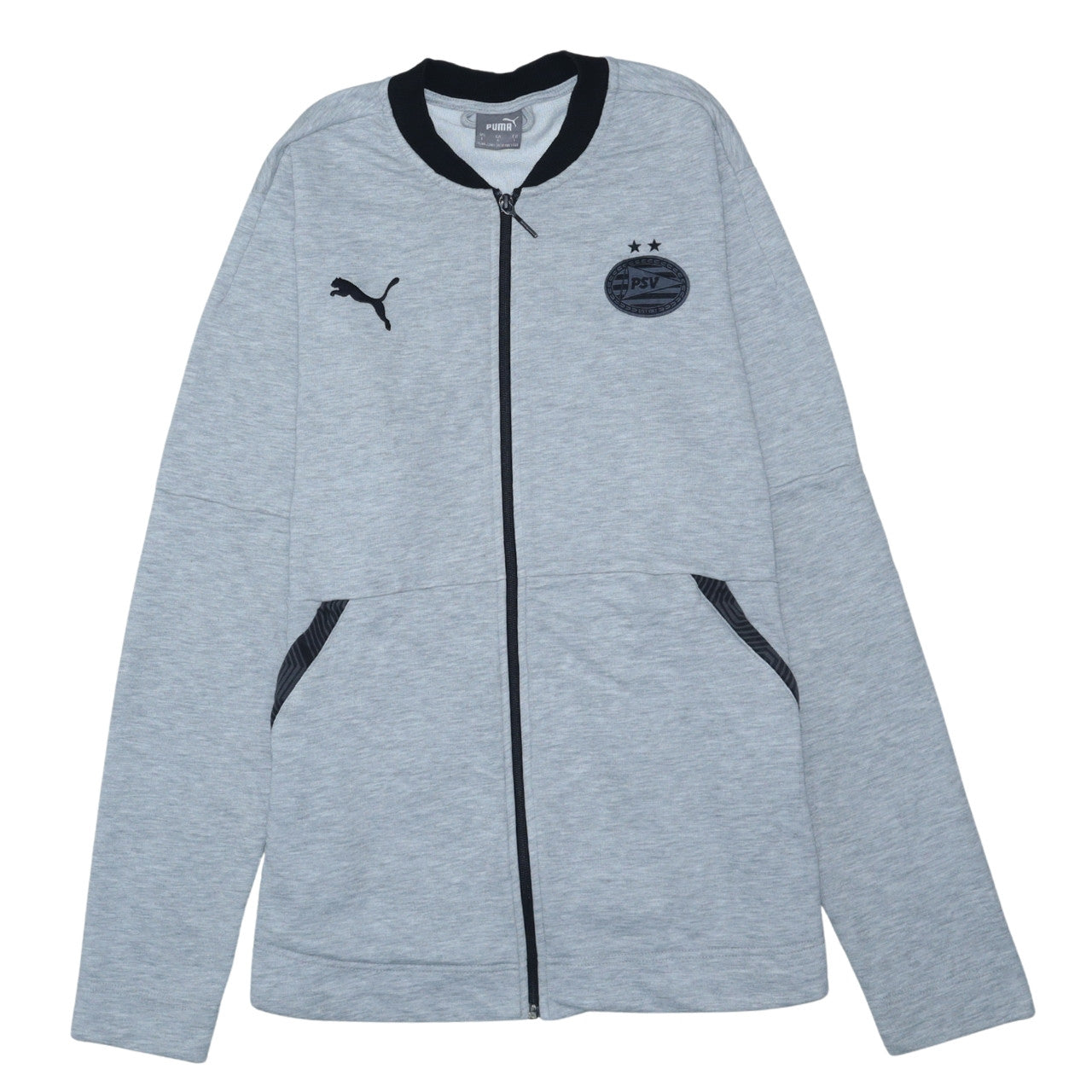 Puma PSV Men's Grey Full Zip Sweatshirt Size L Football Top