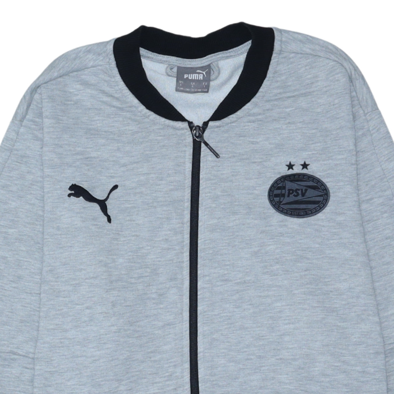 Puma PSV Men's Grey Full Zip Sweatshirt Size L Football Top