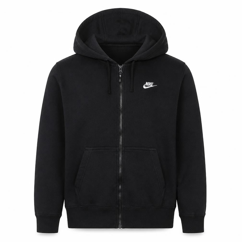 Nike Men's Black Full Zip Hoodie M Regular Fleece Sportswear