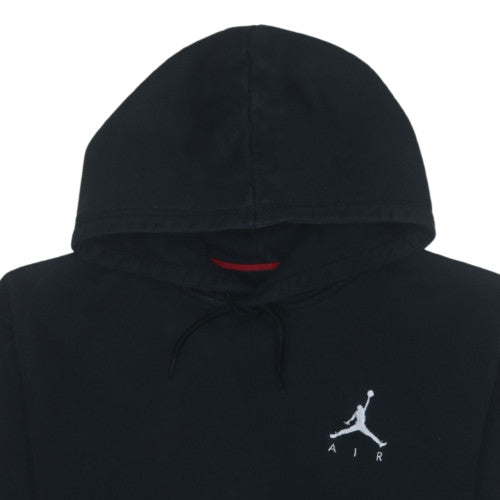 Jordan Mens Black Pullover Hoodie M Logo Graphic Cotton Blend