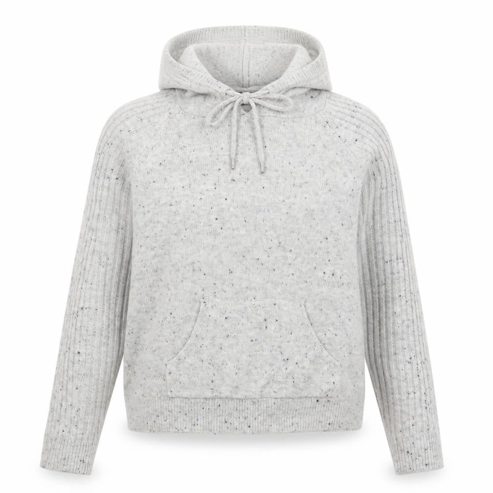 Marks & Spencer Women's Grey Hooded Knit Jumper Size M