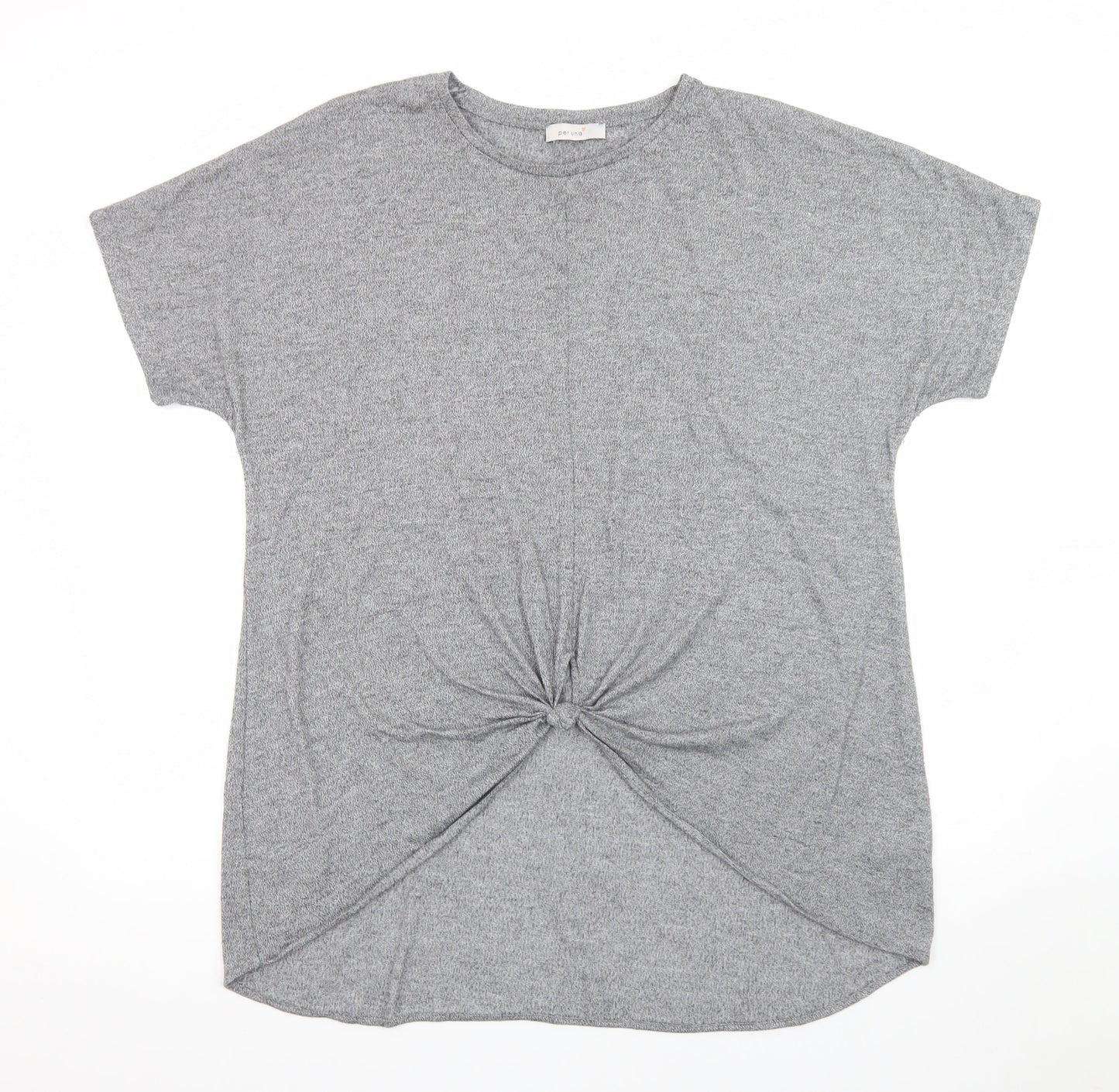 Marks and Spencer Women’s Grey Knot Front Jersey T-Shirt Size 18