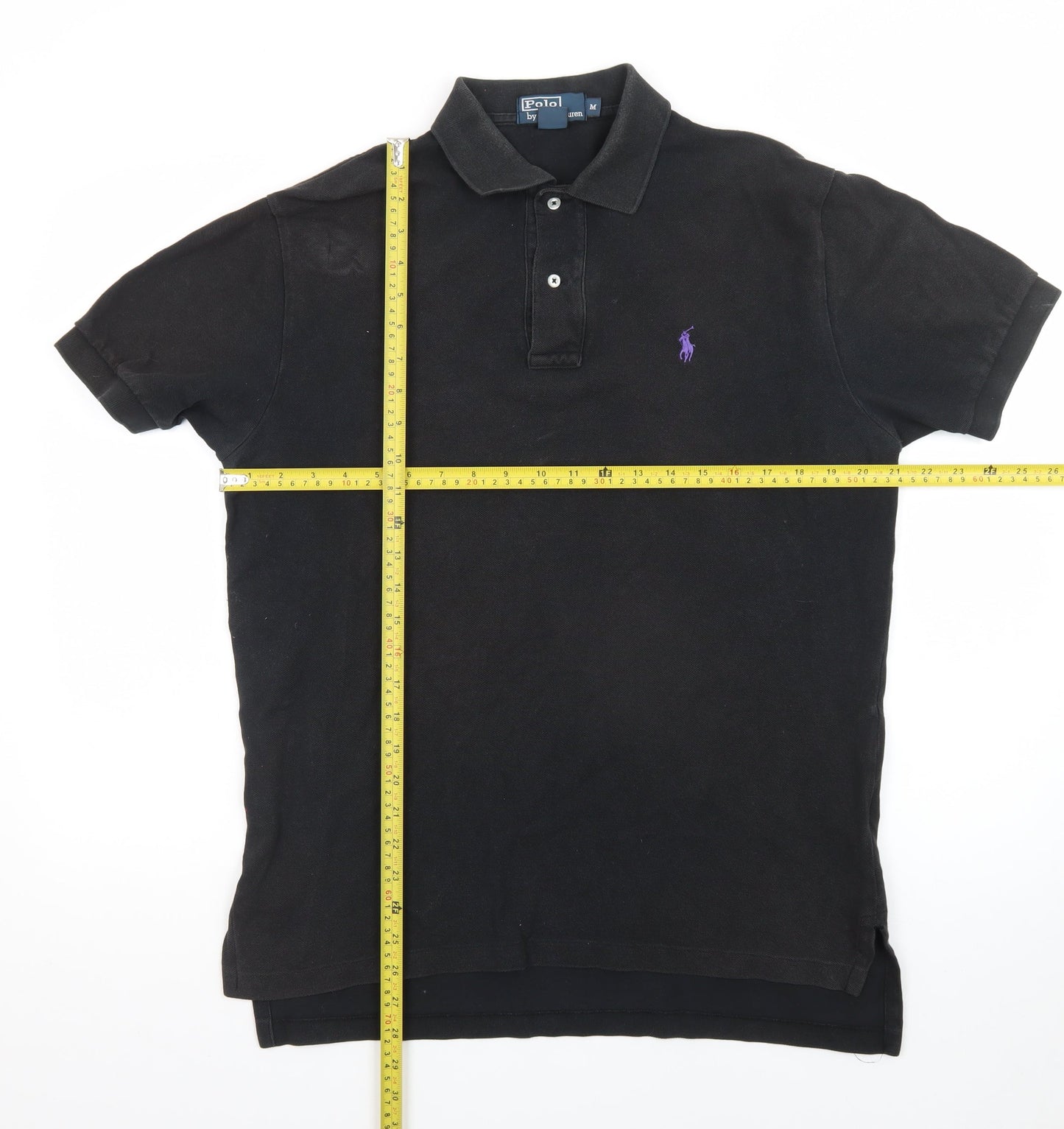 Polo Ralph Lauren Men's Black Cotton Short Sleeve Polo M