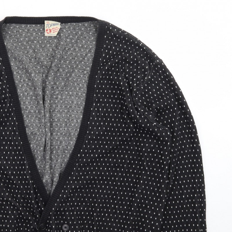 Additional view of Topman Men's Black 2XL Classic Knit Button Cardigan