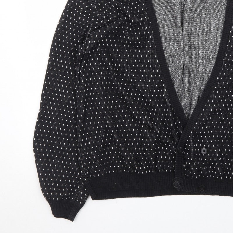 Additional view of Topman Men's Black 2XL Classic Knit Button Cardigan