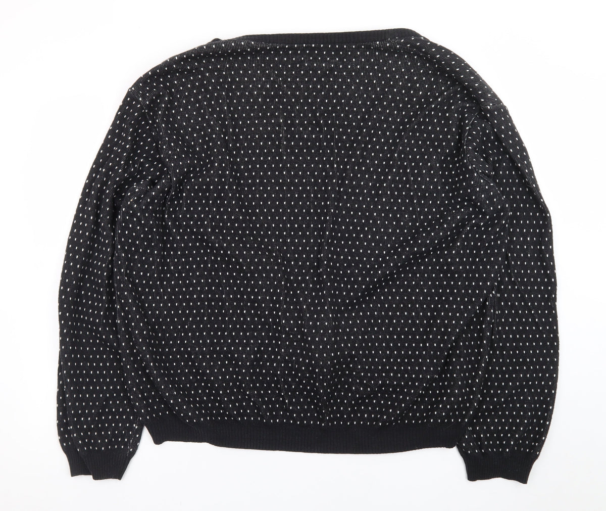 Brand and care label for Topman Men's Black 2XL Classic Knit Button Cardigan