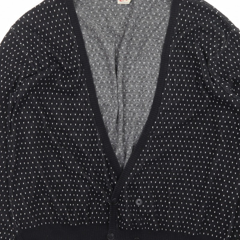 Additional view of Topman Men's Black 2XL Classic Knit Button Cardigan