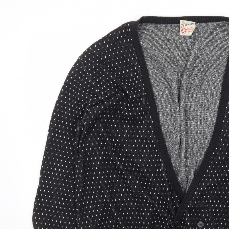 Additional view of Topman Men's Black 2XL Classic Knit Button Cardigan