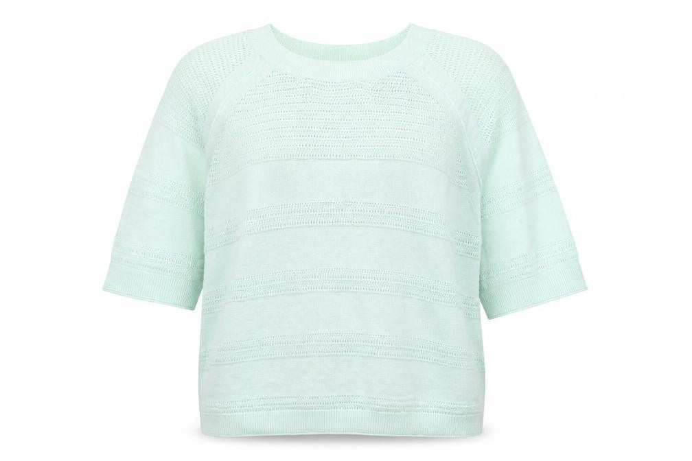 FatFace Womens Green Knit Button Cardigan UK 6 Short Sleeve Crew Neck