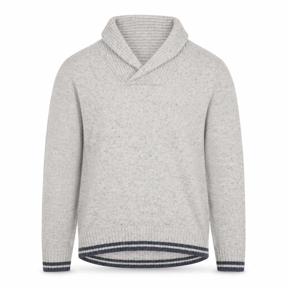Marks & Spencer Men's Grey Lambswool Rich Shawl Collar Jumper M