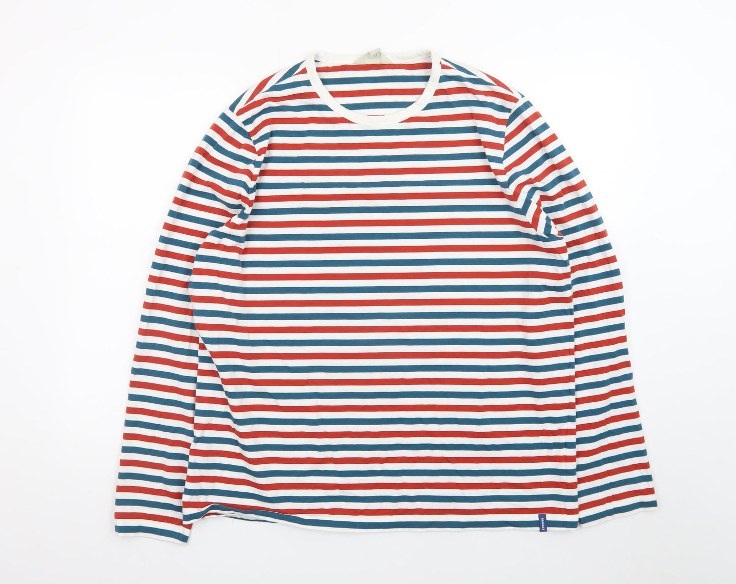 Seasalt Cornwall Men's Multicoloured Striped Long Sleeve T-Shirt L