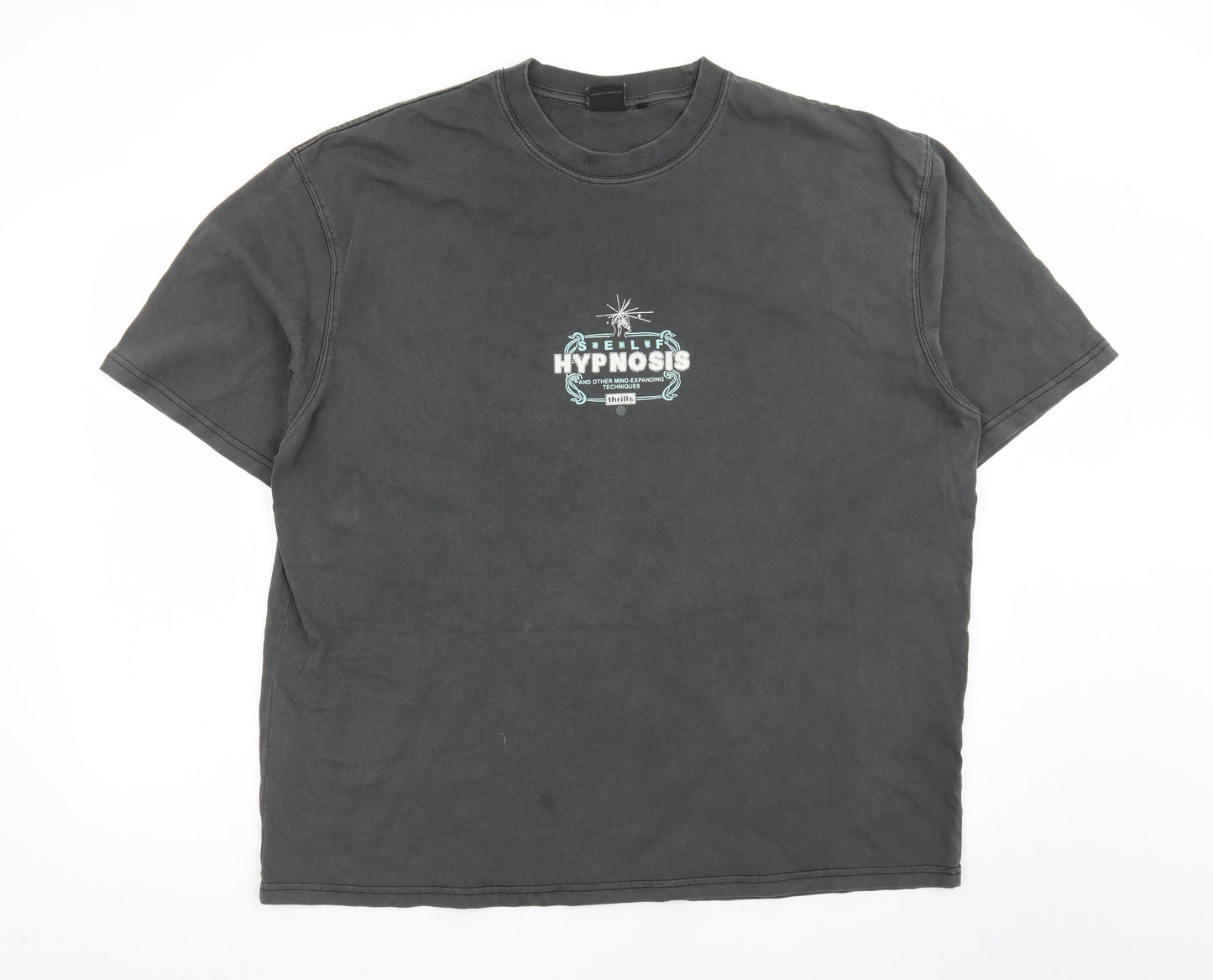 Thrills Men's Black Graphic Short Sleeve Cotton T-Shirt M