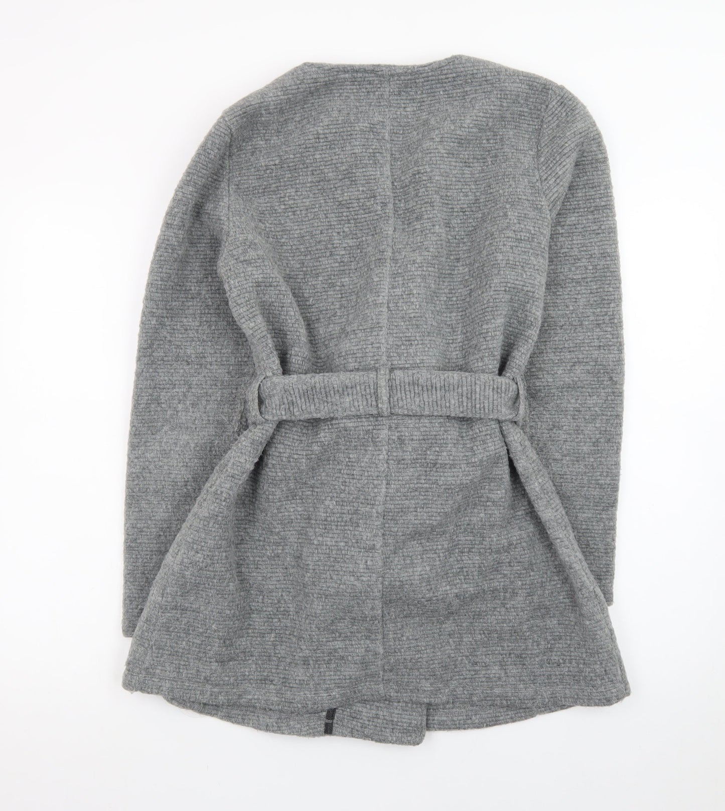 River Island Women’s Grey Belted Knit Coatigan Size 12