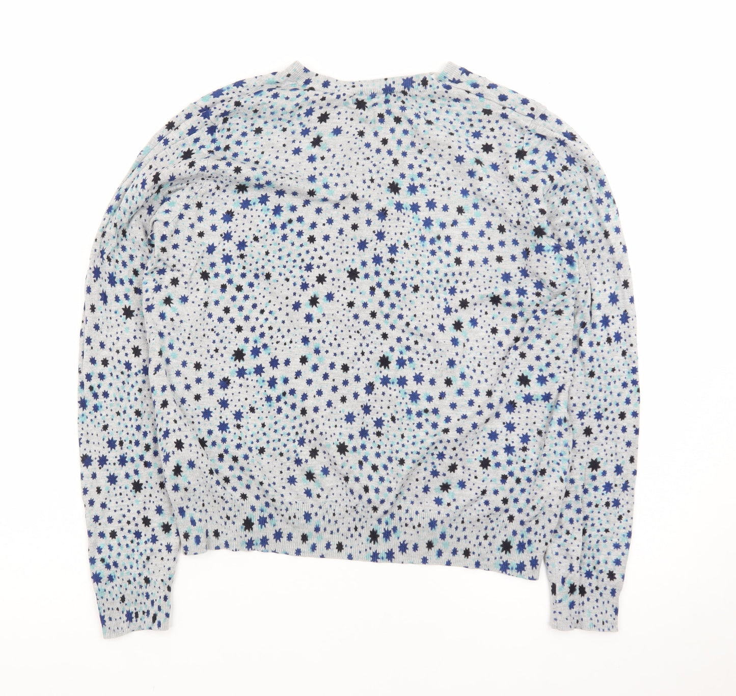 Marks and Spencer Women Blue Star Print Button-Up Cardigan Size 18