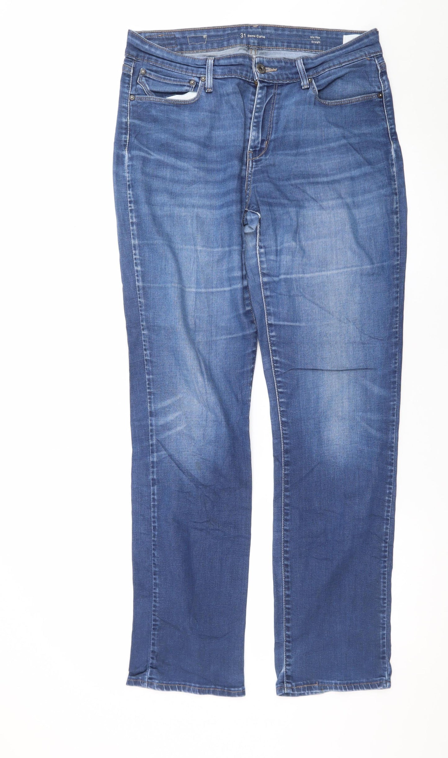 Levi's Women's Blue Straight Leg Denim Jeans Size 14 Regular
