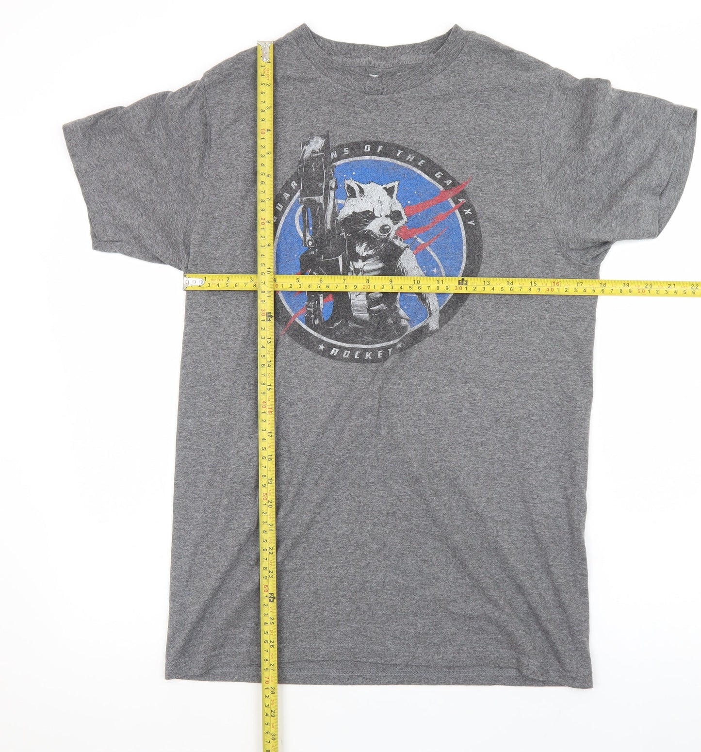 Jack of All Trades Men's Grey Guardians of the Galaxy Rocket T-Shirt M