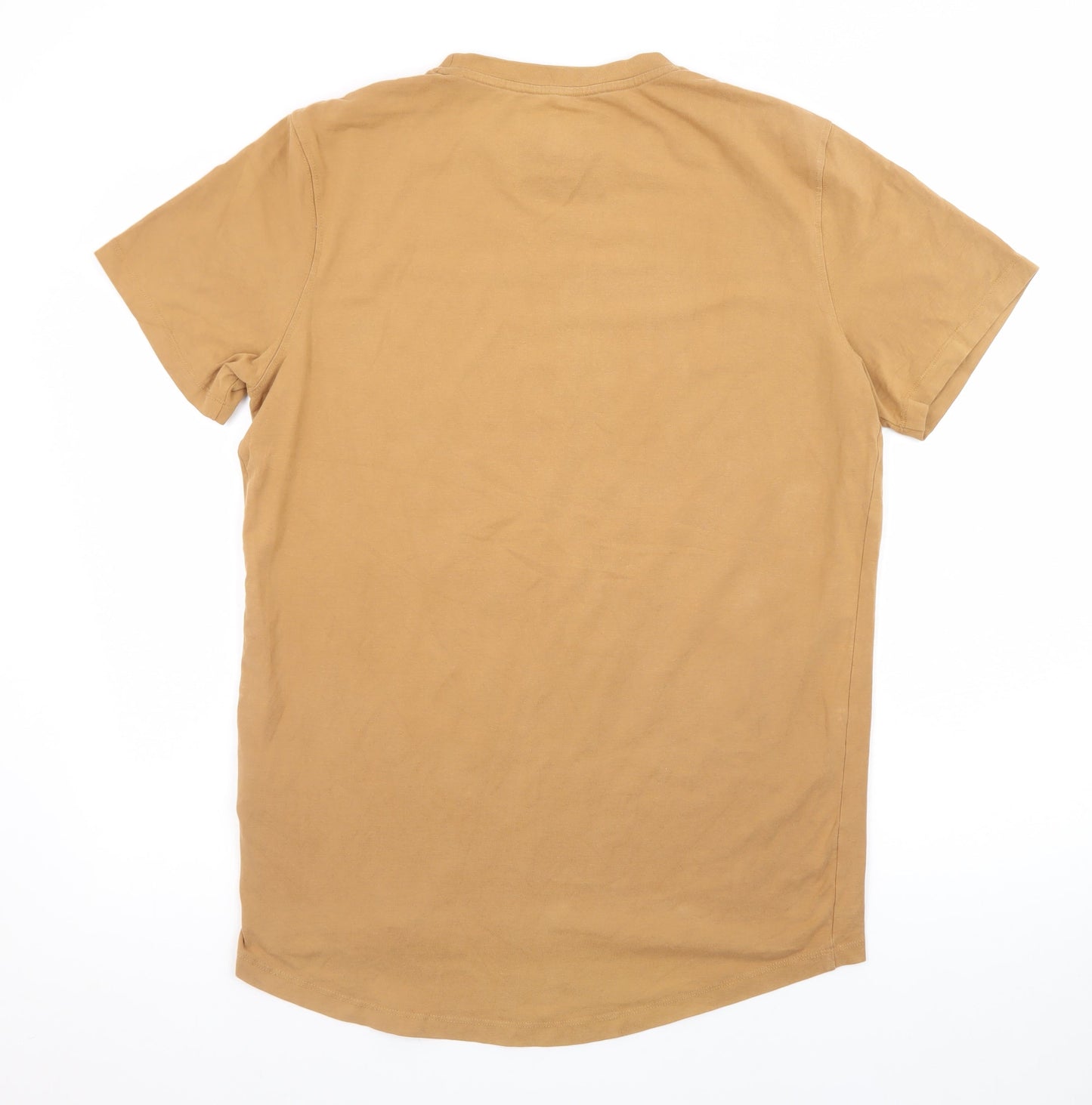 Jack & Jones Men’s Core Tan Graphic Crew Neck Cotton T-Shirt Size M