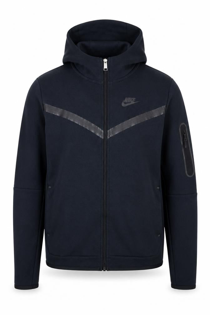 Nike Men's Black XL Full Zip Hoodie Fleece Sportswear