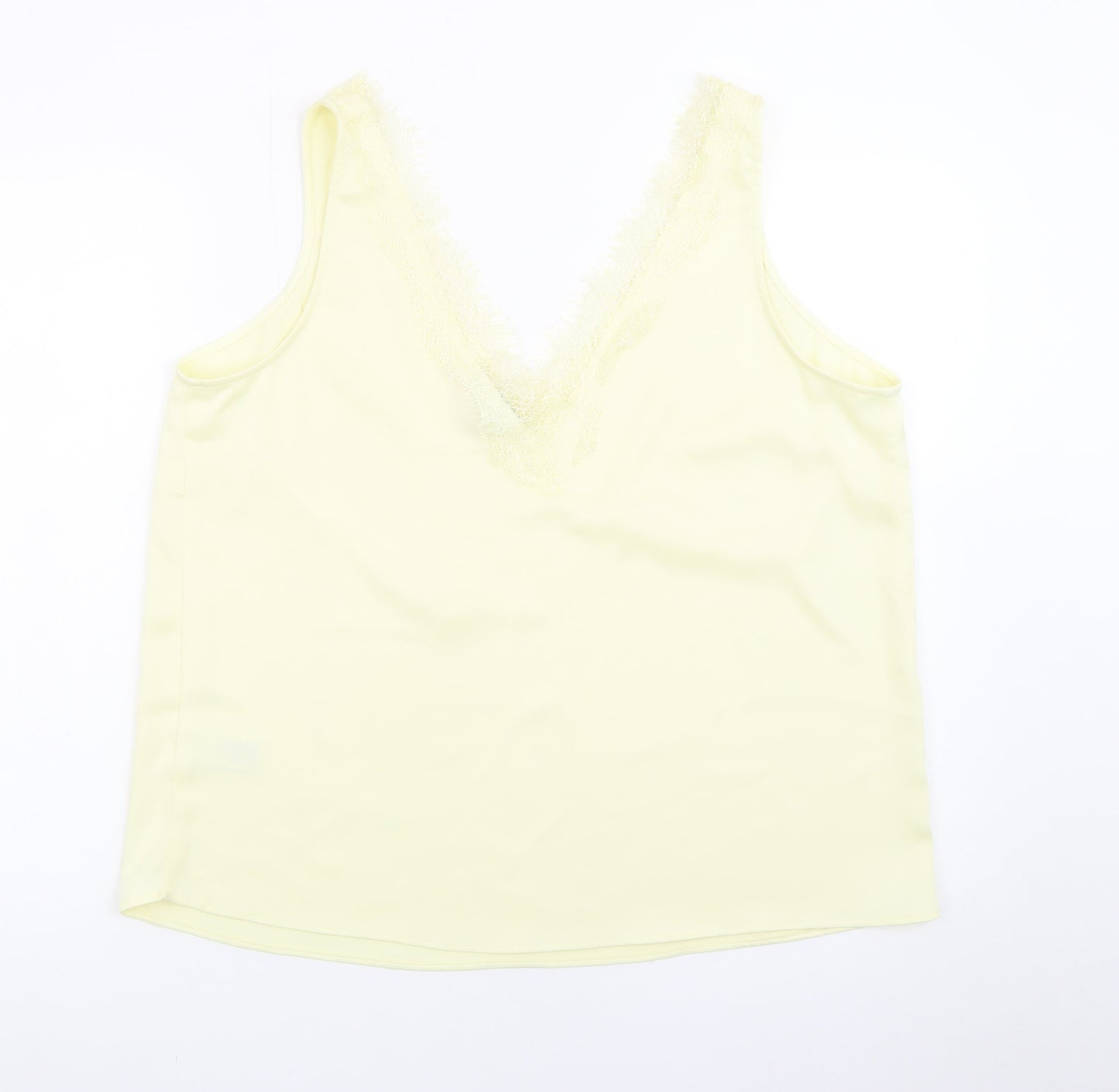 Marks and Spencer Women’s Yellow Lace Trim Camisole Blouse Size 16