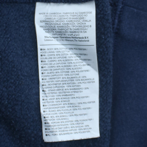 Nike Men's Blue Pullover Fleece Hoodie Medium Regular Fit