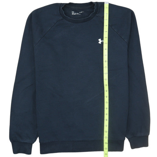 Under Armour Men's Navy Blue Loose Fit Crew Neck Sweatshirt M