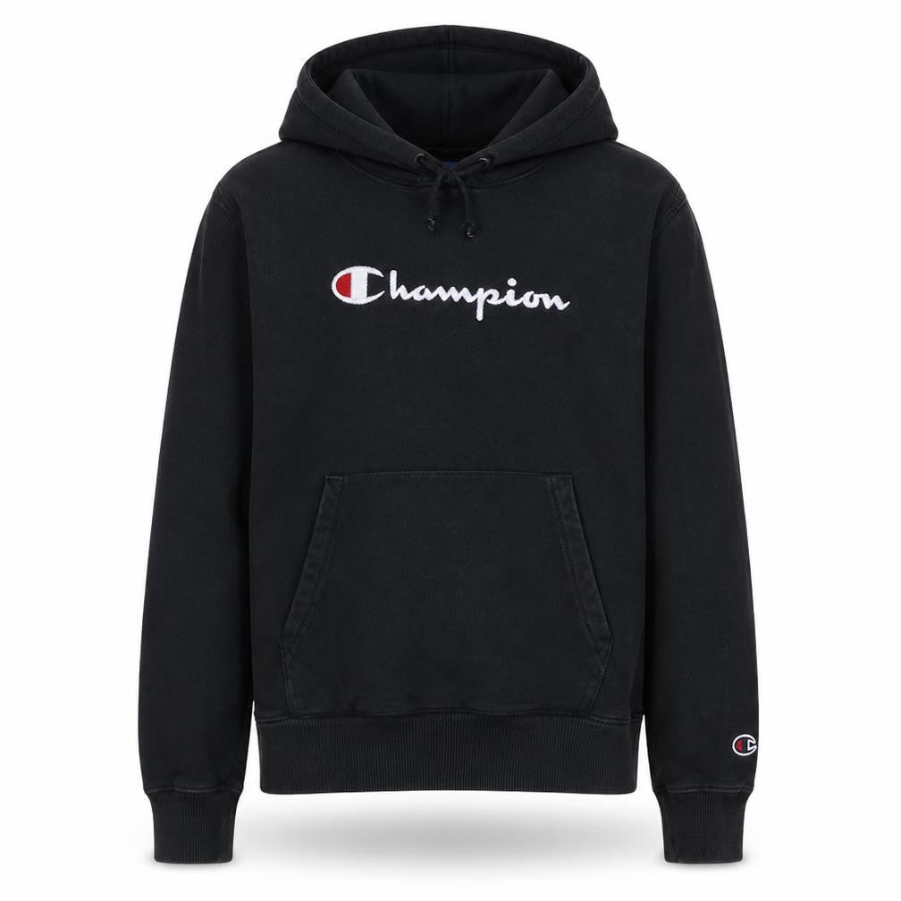 Champion Men's Black Small Pullover Hoodie Embroidered Logo
