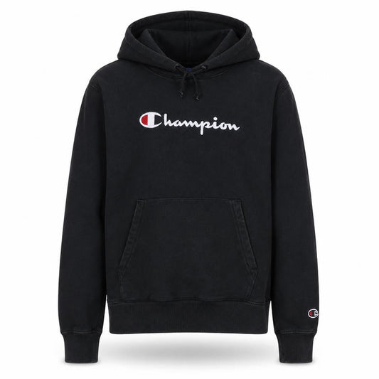 Champion Men's Black Small Pullover Hoodie Embroidered Logo