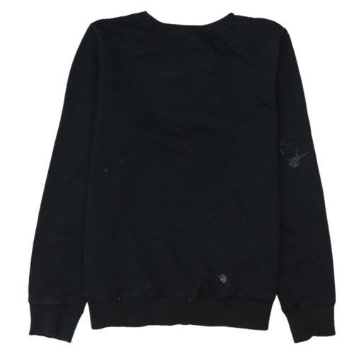 Champion Women's Black Medium Pullover Sweatshirt Logo Crew Neck