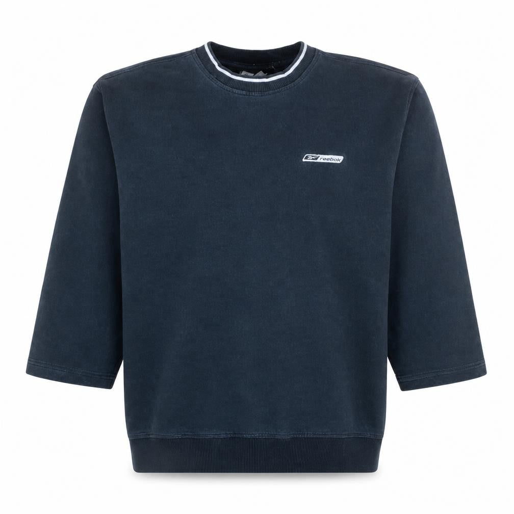 Reebok Men Blue XL Crew Neck Pullover Logo Sweatshirt