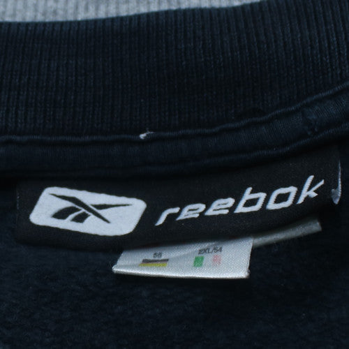 Reebok Men Blue XL Crew Neck Pullover Logo Sweatshirt