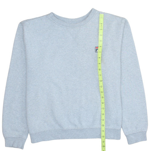 Fila Womens Grey XL Crew Neck Pullover Sweatshirt Classic Logo