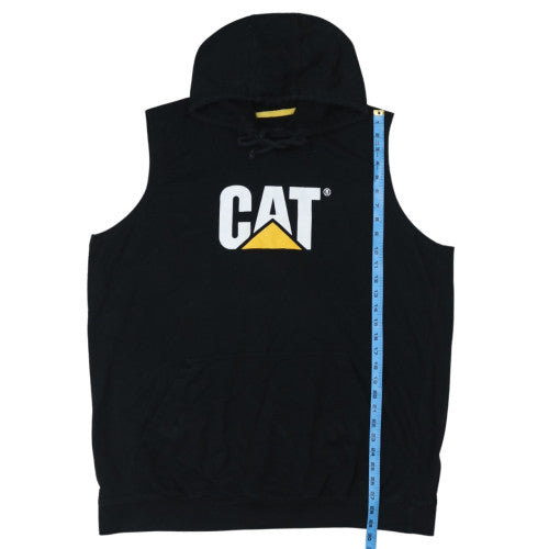 Caterpillar Men's Black 2XL Sleeveless Hooded T-Shirt