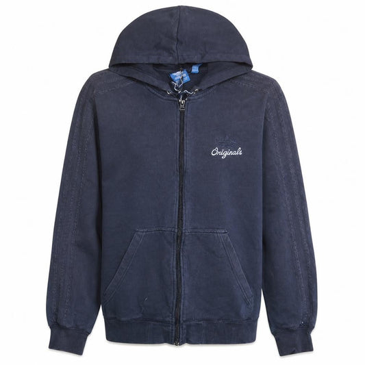 adidas Men's Blue Full Zip Hoodie Originals Logo Size M
