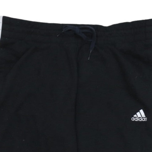 Adidas Men's Black M Jogger Track Pants with Drawstring Waist