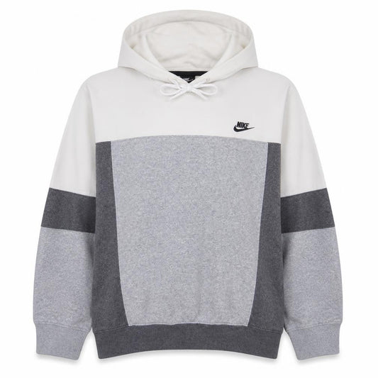 Nike Womens Grey & White Pullover Hoodie L Cotton Blend Casual