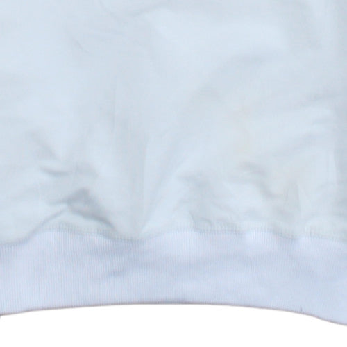 Lacoste Men’s White Cotton Crew Neck Pullover Sweatshirt L